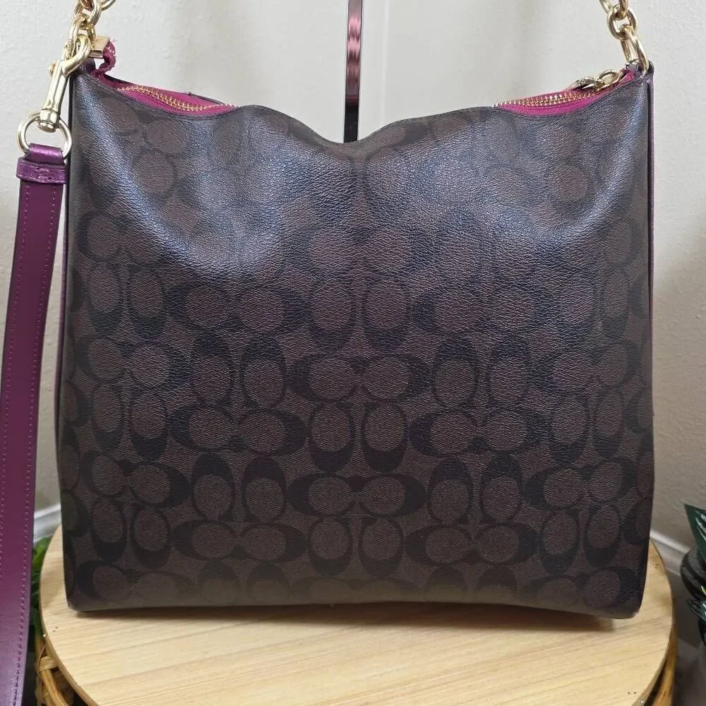 Coach Marlon Hobo in Signature Canvas and Wallet